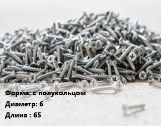 Шуруп с полукольцом 6х65